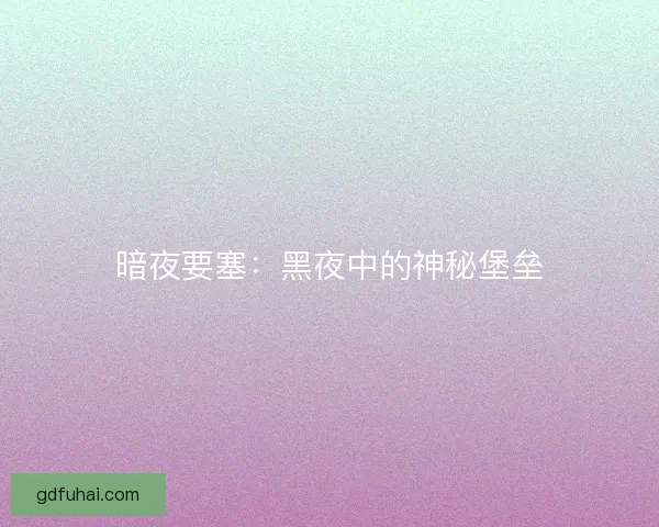 暗夜要塞：黑夜中的神秘堡垒
